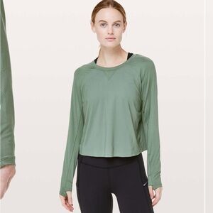 Lululemon Another Lap Strong Longsleeve Dark Forest Women's Top New With Tags